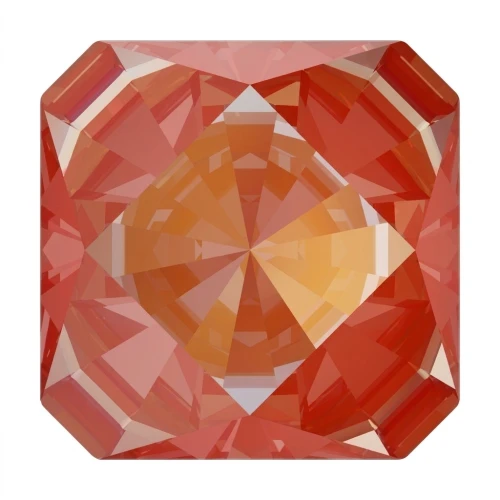 Cabuchón Cuadrado PureCrystal 4499 6 mm Crystal Orange Glow Delite x1