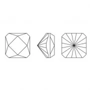 Cabuchón Cuadrado PureCrystal 4499 6 mm Crystal Orange Glow Delite x1