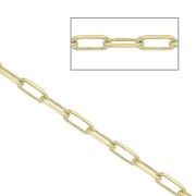 Cadena eslabón rectangular 1.85 mm Chapado de Oro 3 micras x50cm|raw }}