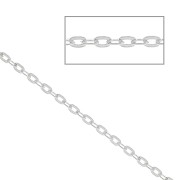 Cadena eslabón forçat espejo 1.6 mm de Plata 925 x50cm|raw }}