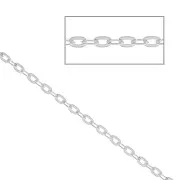 Cadena eslabón forçat espejo 1.6 mm de Plata 925 x50cm
