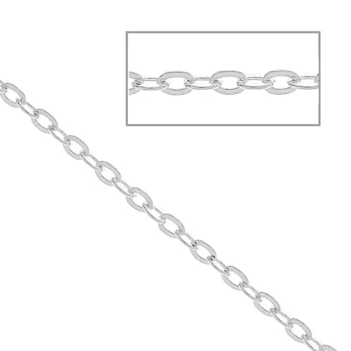 Cadena eslabón forçat espejo 1.45 mm de Plata 925 x50 cm