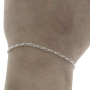Cadena eslabón figaro alternada (1x1) 2.05 mm de Plata 925 x50 cm