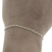 Cadena eslabón figaro alternada (1x1) 2.05 mm de Plata 925 x50 cm