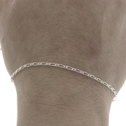 Cadena eslabón figaro alternado (1x1) 1.75 mm de Plata 925 x50 cm