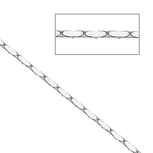 Cadena eslabón Paloma 1.05 mm de Plata 925 x50 cm