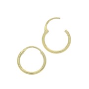 Pequeñas aros de pendientes a decorar 14 mm Chapado de Oro 3 micras x2|raw }}