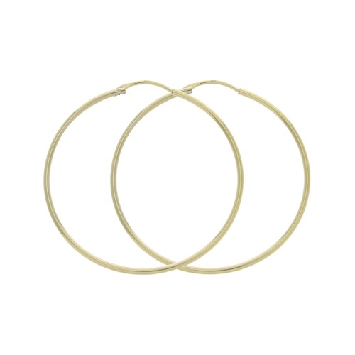 Aros de pendientes 21 mm Chapado de Oro 3 micras x2