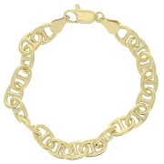 Pulsera eslabón marino redondo 7.8 mm Chapado de Oro 3 micras x19cm|raw }}