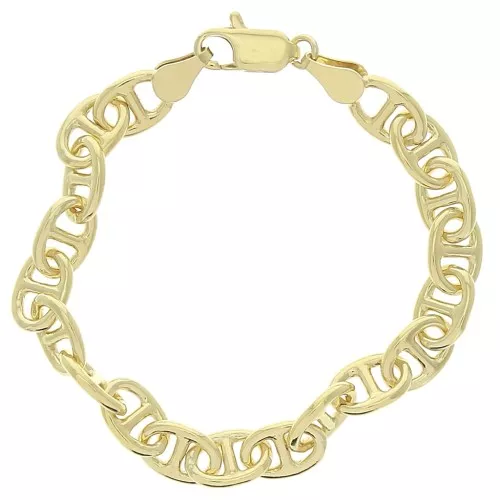 Pulsera eslabón marino redondo 7.8 mm Chapado de Oro 3 micras x19cm