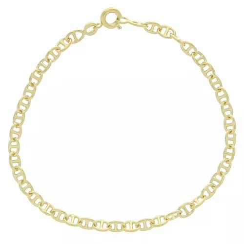 Pulsera eslabón marino redondo 3.8 mm Chapado de Oro 3 micras x19cm