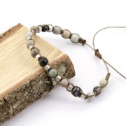 Cuentas Jaspe Picasso  6 mm x15