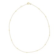 Gargantilla eslabón forçat alternado bolas 2.5 mm (1x3) Chapado de Oro 3micrx42 cm|raw }}