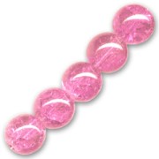Cracked Beads 14 mm Light Rose x4|raw }}
