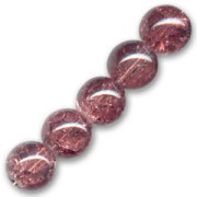 Cracked Beads 12 mm Antic Rose x5