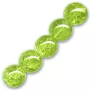 Cracked Beads 10 mm Peridot x10