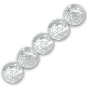 Cracked Beads 10 mm Crystal x10