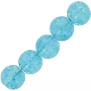 Cracked Beads 8 mm Aquamarine x20