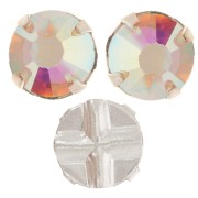 Strass para coser 6 mm Crystal AB x5