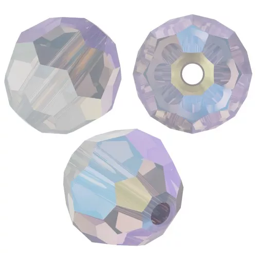 Cuentas redondas PureCrystal 5000 6 mm - White Opal Shimmer x6