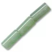 Cuentas Aventurina verde tubos 12x6 mm x8