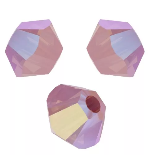 Tupis de Cristales de PureCrystal 5328 3 mm Rosa Water Opal Shimmer x50