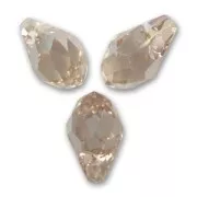 Gotas Briolette PureCrystal 6007 7x4 mm Crystal Golden Shadow x8
