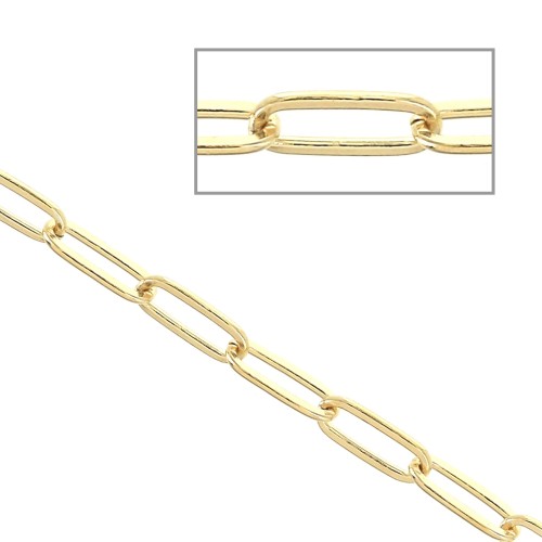 Cadena rectangular 2.8 mm Gold filled x50cm