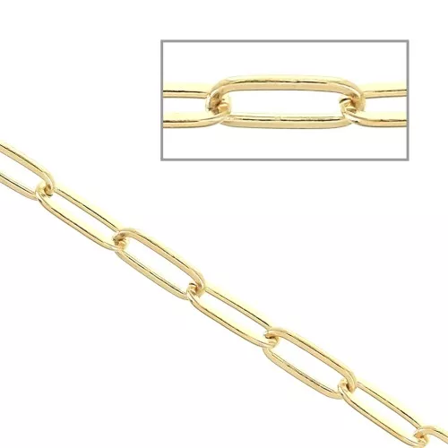 Cadena rectangular 2.8 mm Gold filled x50cm