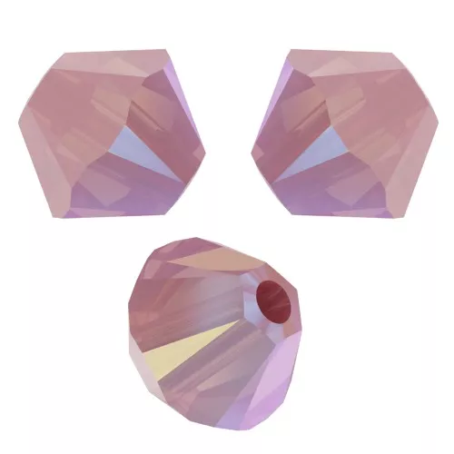 Tupis de cristal PureCrystal 5328 4 mm Rosa Water Opal Shimmer x50