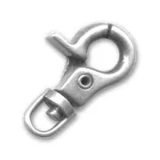 Cierre mosquetón 21 mm plateado antiguo x1