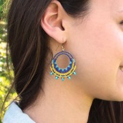 Ganchos 17 mm dorado con oro fino x4