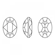 Cabuchón PureCrystal 4120 ovalado 8x6 mm Aquamarine Ignite x1