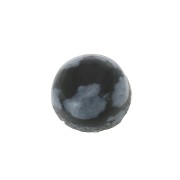Cabuchón redondo 6 mm de piedra gema - Obsidienne Mouchetée x1