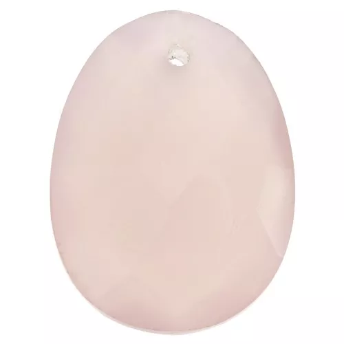 Colgante facetado ovalado 20x15 mm gema natural Calcedoine Rosa x1