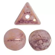 Cuentas de vidrio Ilos® par Puca® 5x5 mm Rosa Opal Bronze x10g