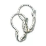 Ganchos cerrados con agujeros 20 mm plateado x2