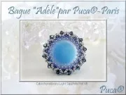 Cabuchón de vidrio par Puca® 25 mm Jet Gold Splash x1