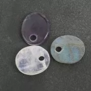 Dije ovalado 12x10 mm de piedra gema - Labradorite x1
