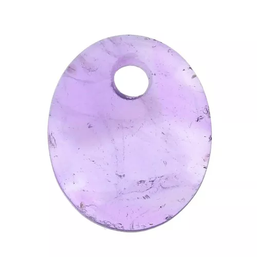 Dije ovalado 12x10 mm de piedra gema - Amatista x1