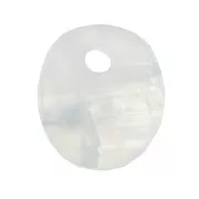 Dije ovalado 12x10 mm de piedra gema - Piedra de luna x1
