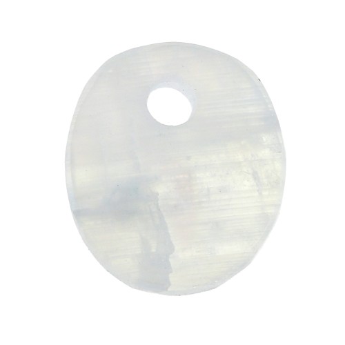 Dije ovalado 12x10 mm de piedra gema - Piedra de luna x1