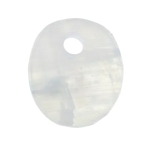 Dije ovalado 12x10 mm de piedra gema - Piedra de luna x1