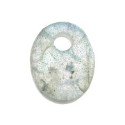 Dije ovalado 10x8 mm de piedra gema - Labradorite x1