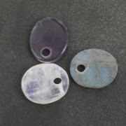 Dije ovalado 10x8 mm de piedra gema - Amatista x1