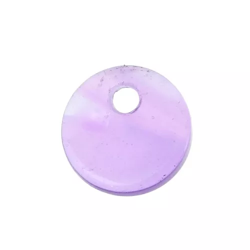 Dije redondo 8 mm de piedra gema - Amatista x1