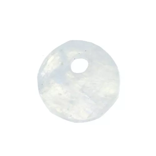 Dije redondo 8 mm de piedra gema - Piedra de Luna x1