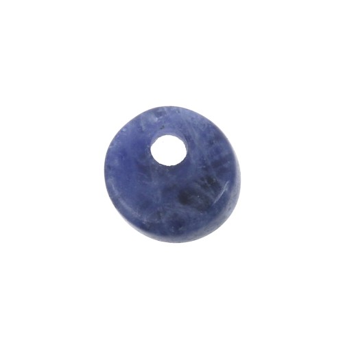 Dije redondo 6 mm de piedra gema - Sodalite x1