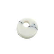 Dije redondo 6 mm de piedra gema - Howlite x1|raw }}