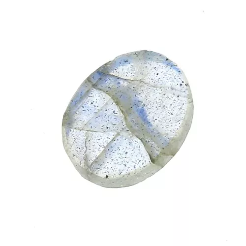 Disco ovalado 8x6 mm de piedra gema - Labradorita x1
